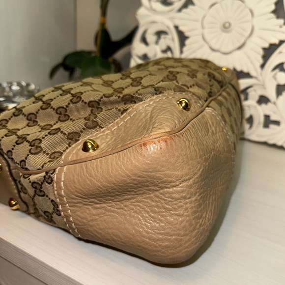 Gucci Large Jockey Canvas Hobo in Beige (cream/tan) - Picture 7 of 14